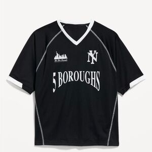 5 Boroughs Black V-Neck Men's Shirt